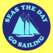 Seas The Day Go Sailing stickers
