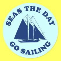Seas The Day Go Sailing stickers