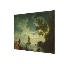 Seascape, Moonlight, 1772 Canvas Print