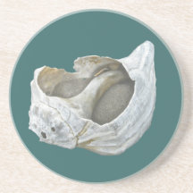 Seashell - Customize Choose your background colour Drink Coasters