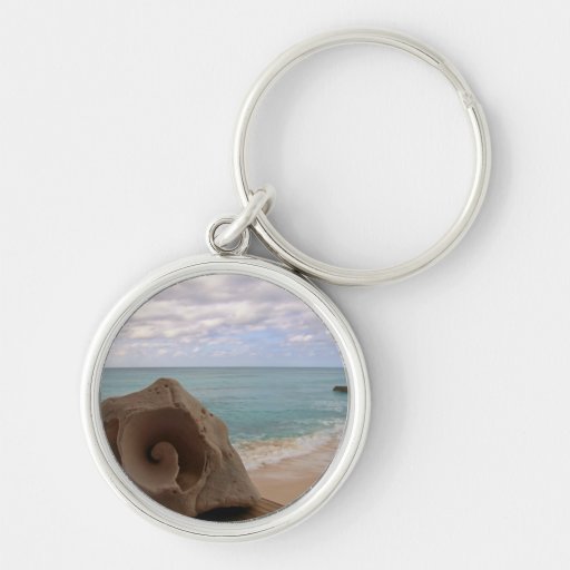 Seashell on Island Paradise Keychain