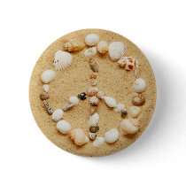 Seashell Peace Sign Button