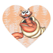 Seashell Sea Creature Heart Sticker