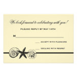 Seashell Treasures Wedding Response Card Announcements