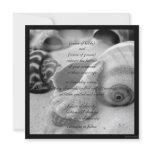 seashell white sand bw Invitation