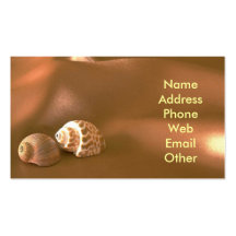 Seashells Beach Scene Business Cards