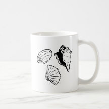 seashells coffee mugs