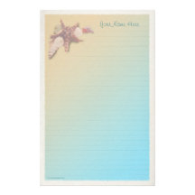 Seashells on a Beach Stationery