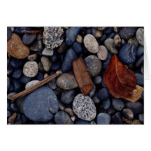 Seashore beach stones greeting cards