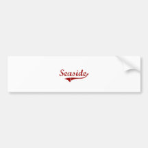 Seaside California Classic Design Bumper Stickers