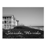 Seaside Florida black & white postcard