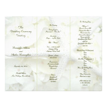 Seaside Garden Tri-Fold Custom Program Template Customized Letterhead