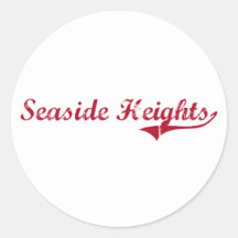 Seaside Heights New Jersey Classic Design Round Stickers