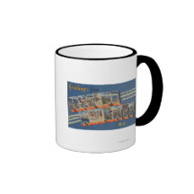 Seaside Heights, New Jersey - Large Letter Scene Coffee Mug