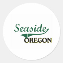 Seaside Oregon Classic Design Stickers