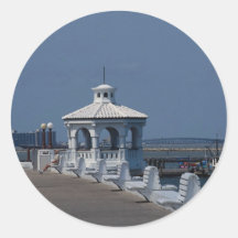 Seaside promenade, southern Texas, U.S.A. Sticker