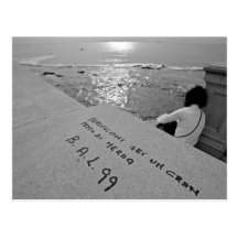 Seaside reflection postcard