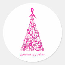 Season of Hope - Breast Cancer Round Sticker