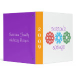"Season's Eatings" Personalized Holiday Cookbook Binder