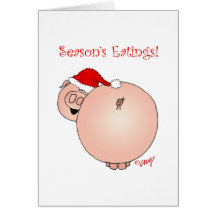 Season's Eatings Pig! Cards