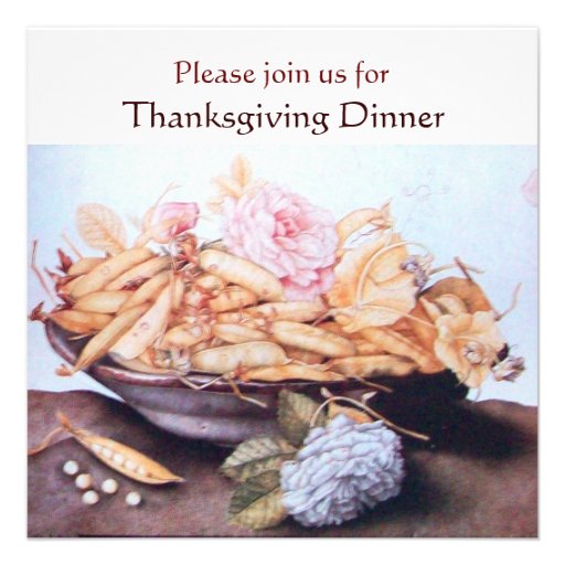SEASON'S FRUITS 6- BEANS AND ROSES Thanksgiving Announcement