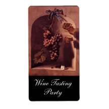 SEASON'S FRUITS -PROSPERITY Antique red,pink brown Personalised Shipping Label