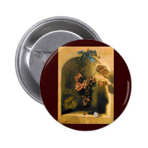 SEASON'S FRUITS -PROSPERITY brown yellow green Pinback Buttons