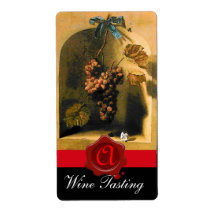 SEASON'S FRUITS -PROSPERITY brown yellow green Shipping Labels