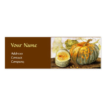 SEASON'S FRUITS / PUMPKINS MONOGRAM BUSINESS CARD