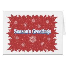 Season's Greeting  Snowflake Card