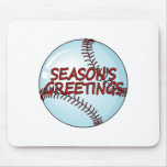 Seasons Greetings Baseball Mouse Pad