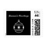 Season's Greetings, black and white ornament Stamps