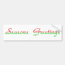Seasons Greetings Bumper Stickers