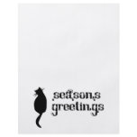 Season's Greetings Cat Silhouette Flyer Design