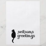 Season's Greetings Cat Silhouette Flyer Design