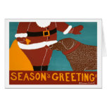 Seasons Greetings-Chocolate Lab-Stephen Huneck Greeting Card