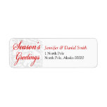 Seasons Greetings Christmas Card Mailing Sticker labels