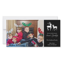 Season's Greetings Christmas Reindeer (Black)