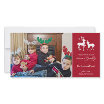 Season's Greetings Christmas Reindeer (Burgandy)