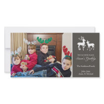 Season's Greetings Christmas Reindeer (Grey)