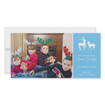 Season's Greetings Christmas Reindeer (Sky Blue)