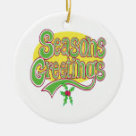 Seasons Greetings Christmas Tree Ornament