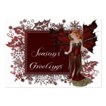 Season's Greetings Dark Fairy - Holiday Gift Tags Business Card Templates