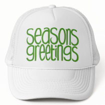 Seasons Greetings Green Hat