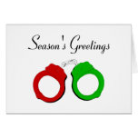 Season's Greetings (Handcuffs) cards