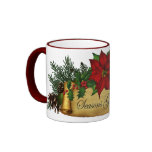 Seasons Greetings Holiday Mugs or Cups