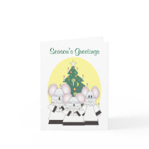season's greetings mouse choir greeting cards