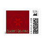 Season's Greetings, red bloom on red Stamp