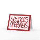 Seasons Greetings Red Card cards