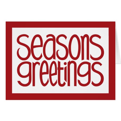 Seasons Greetings Red Card